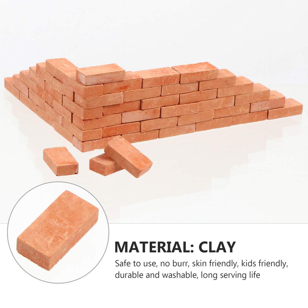 NUOLUX Miniature Brick Diorama Model Brick 50 Pieces DIY Material Realistic Railway Battlefield Scene Building Gardening Scenery Accessory Lightweight