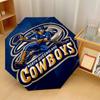 North Queensland Cowboys Print Auto 8?Ribs Folding Umbrella Wind Resistant Lightweight Automatic Umbrella For Daily Travel