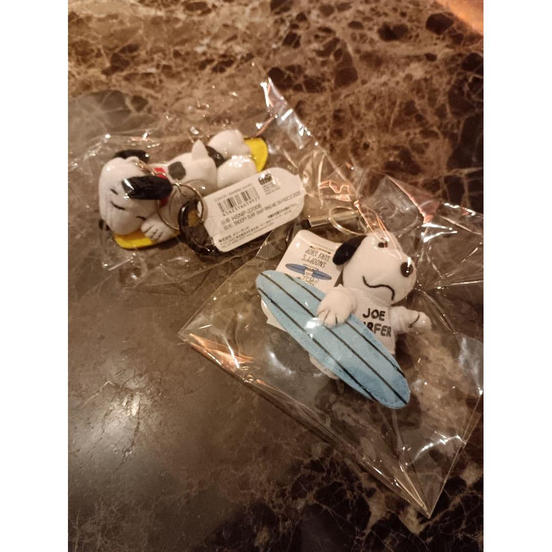 Hawaii Snoopy Surf Shop Plush Keychain Set of 2