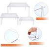 Acrylic Cake Display Stand Clear Cake Holder Square Dessert Display Riser 3 Pcs Cupcake Stand Acrylic Cake Display Stand For