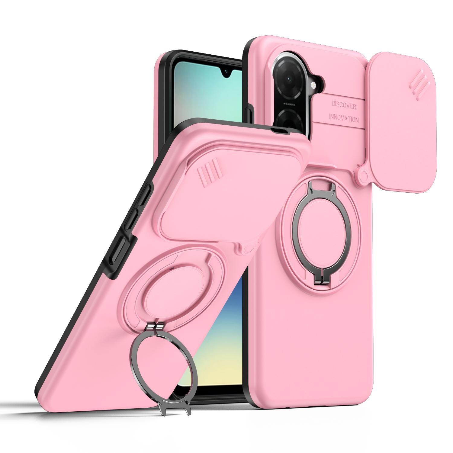 

Sliding Camera Cover Armor Shockproof Case For Xiaomi Poco C71 Redmi A5 171.7mm Metal Ring Stand TPU Frame Hard Plastic Fundas Redmi A5 4G 171.7mm