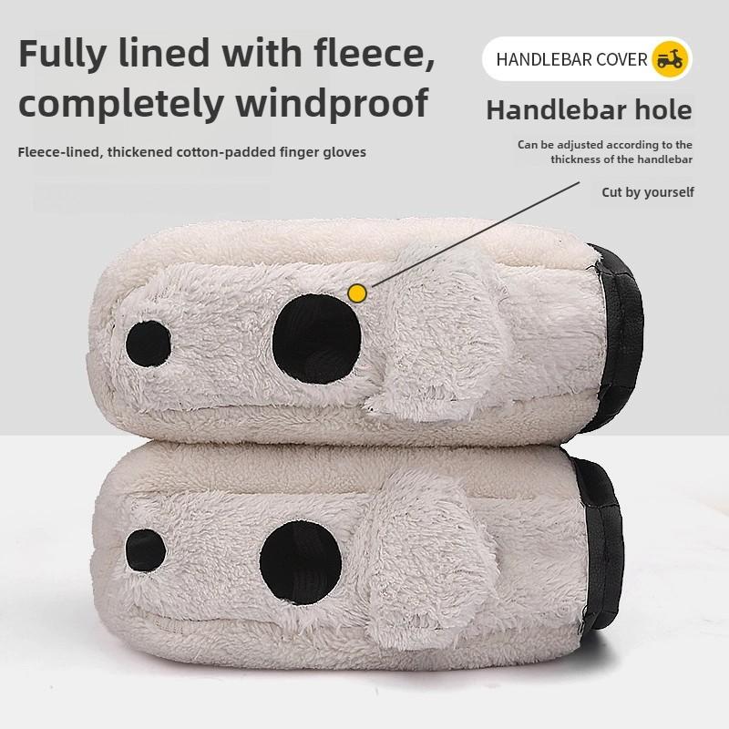 1PCMotorcycle Handlebar Muffs Winter Equipment Mitts Warmer Gloves Waterproof Handmuffs Bicycle Handle Cover Hand Covers Warmers