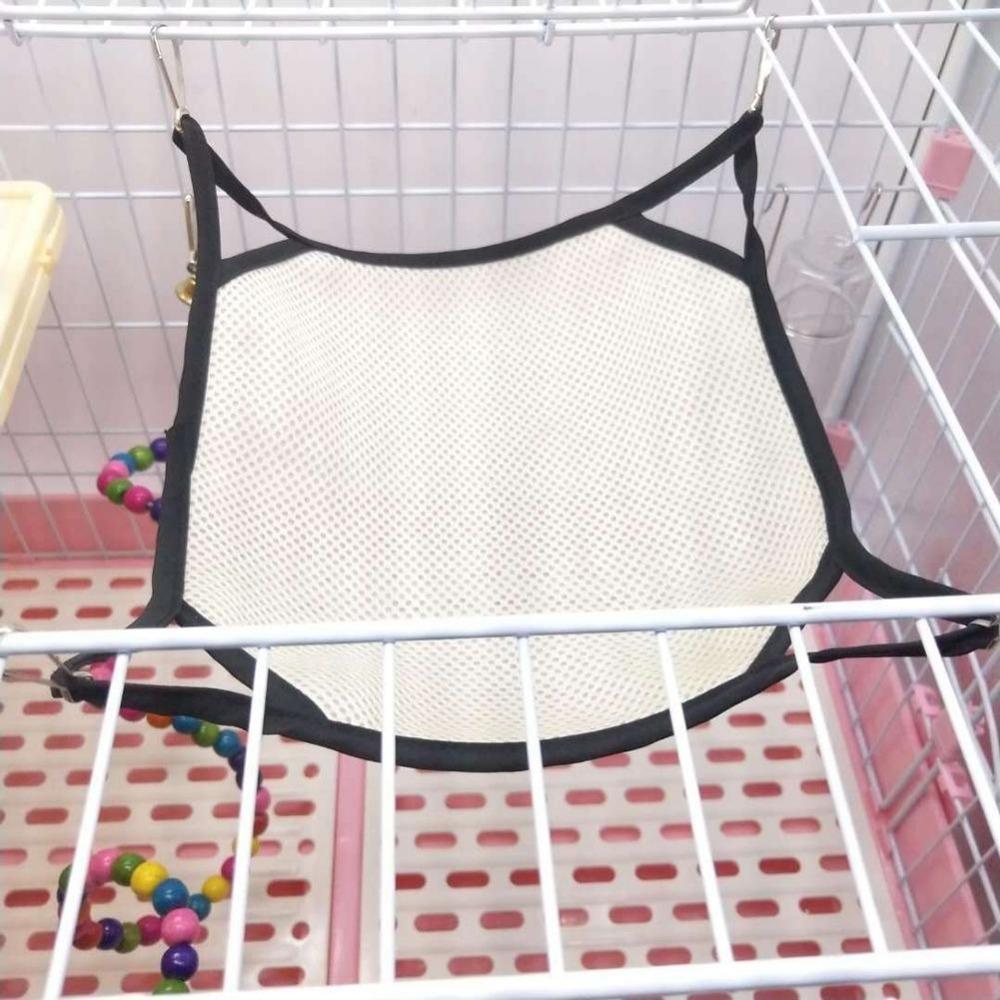 Mesh Cloth Foldable Squirrel Hammock Pet Playing Nest Pet Cage Accessories Swing Hamster Bed