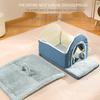 Cozy Winter Cat & Dog Bed with Handle - Enclosed Pet Villa