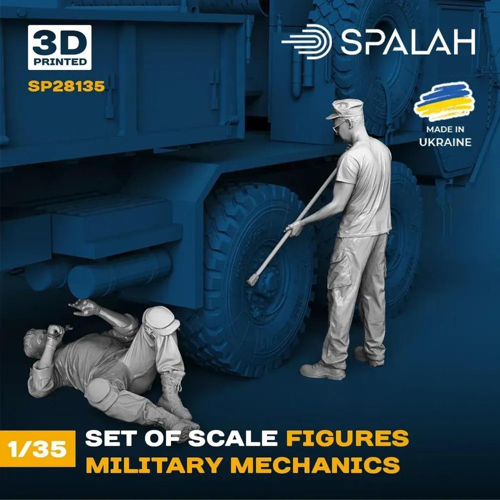 Spallach Vehicle Maintenance Crew Set Resin Kit SPU28135 1/35 (2 Figures) (Person)