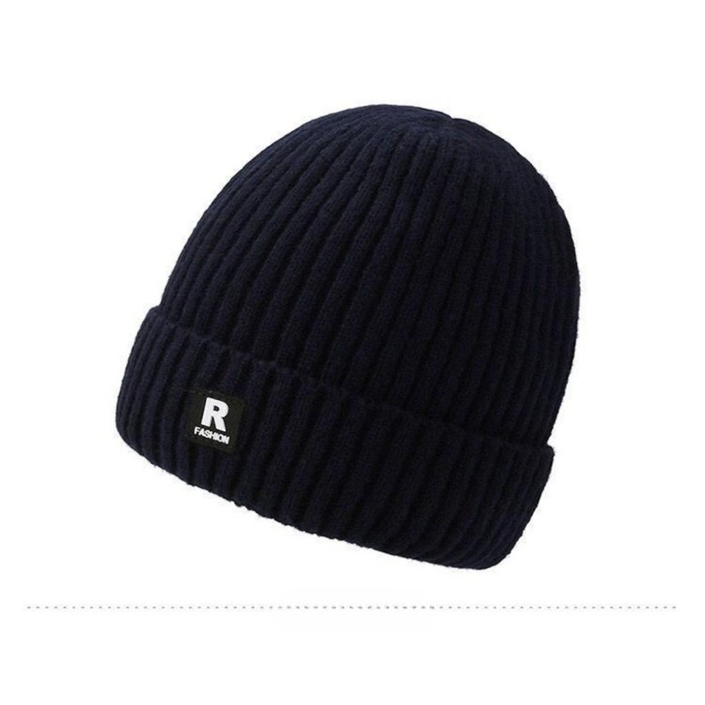 Men's Large-Fit Fleece-Lined Beanie - Thermal Knit Hat with Ear Flaps for Winter & Skiing