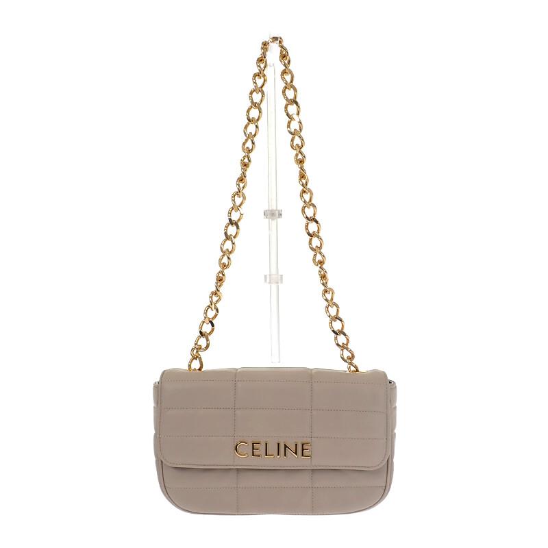 CELINE  111273EPZ.02TR Shoulder Bag Ivory Goat leather Women