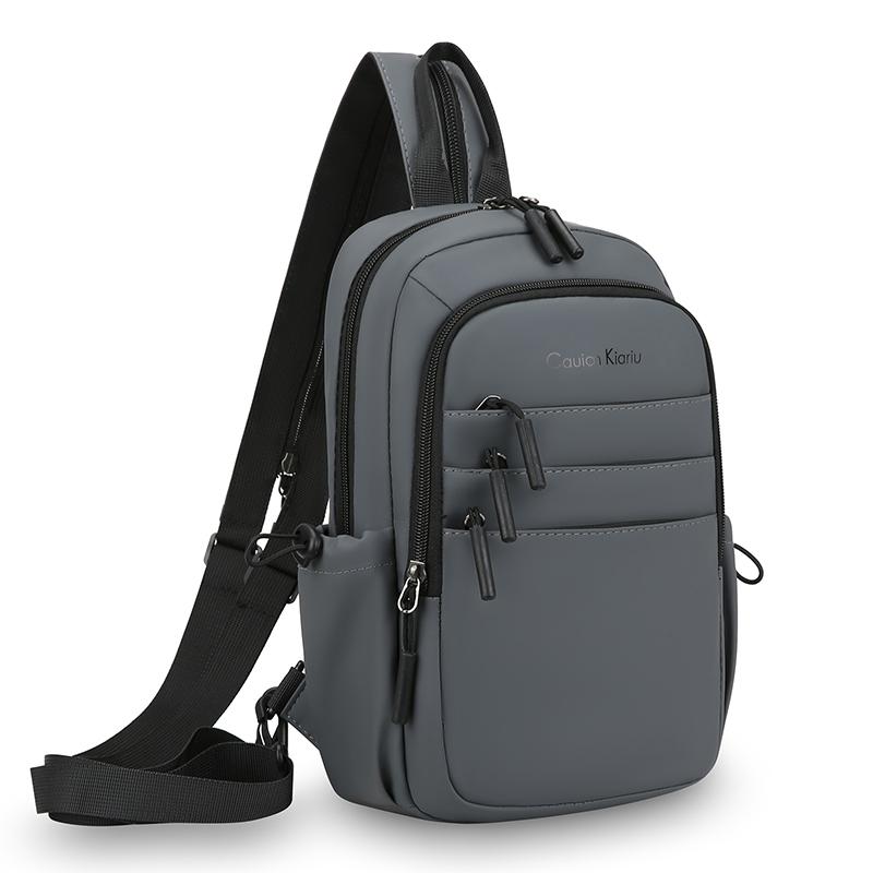 

Large Capacity Chest Bag Crossbody Shoulder Bag Multifunctional Outdoor Backpack сірий колір