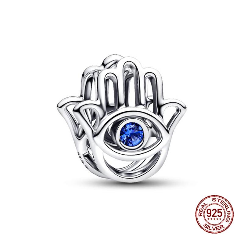 925 Silver Devil's Eye Charm Beads 3mm Fit DIY Bracelet Women's Fashion Jewelry Gift Original Handmade