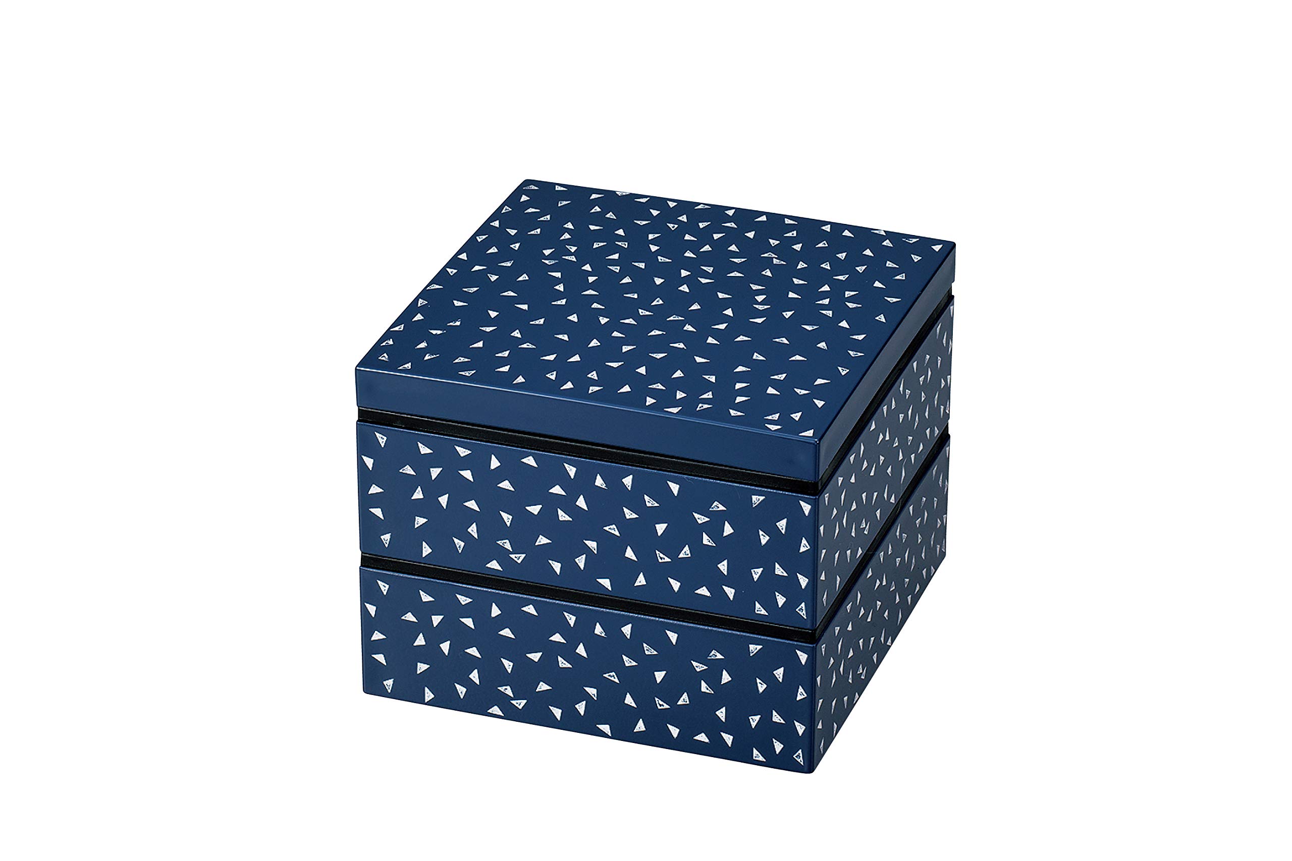 

HAKOYA Lunch Dyed 15cm Snow Navy 54893 Box, Two-Tiered, Pattern, Square, Pattern, Blue,