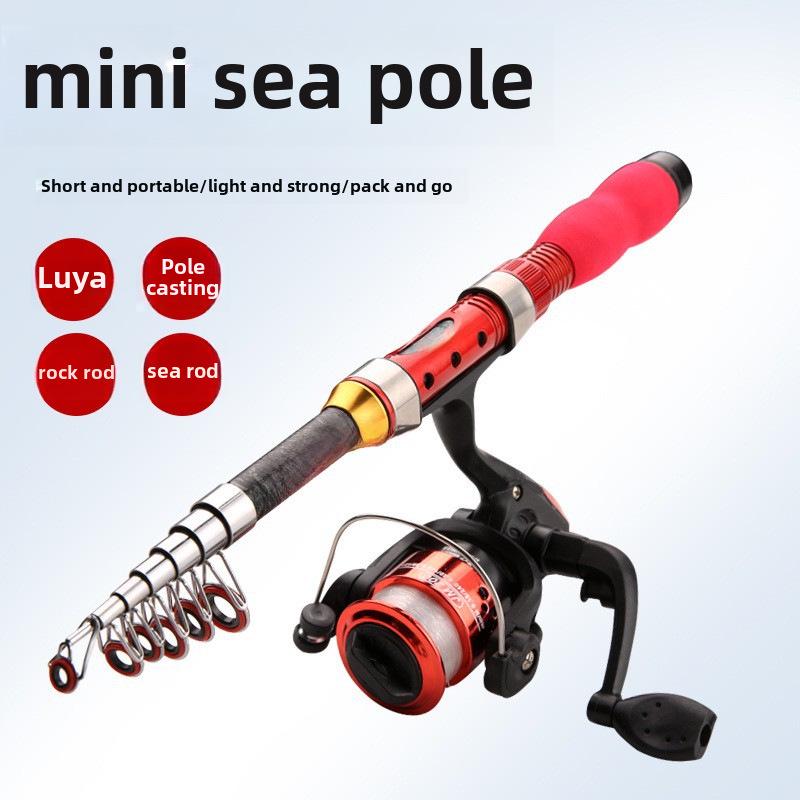 Ultra-krátká mini sada rybářských prutů - 2,3 m a 2,1 m kapesní rybářské vybavení