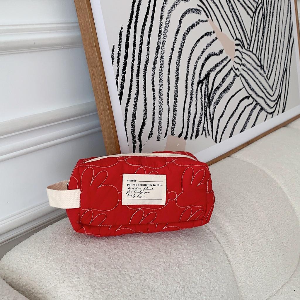 Rabbit Pencil Case Bags Large Capacity Organizer Clutch Bags Portable Fashion Simple Kawaii School Pencil Case