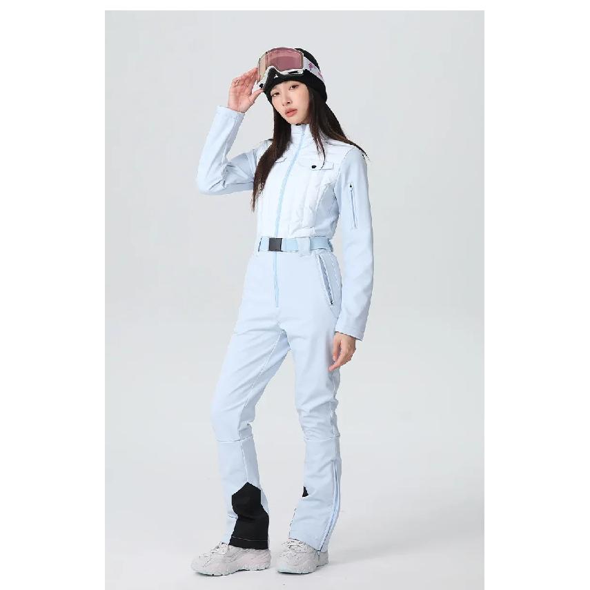 2025 Solid Body Fit Windproof Waterproof Ski Suit Outdoor Snowboard Sets Woman Thermal Breathable Snow Sports One Piece Clothing