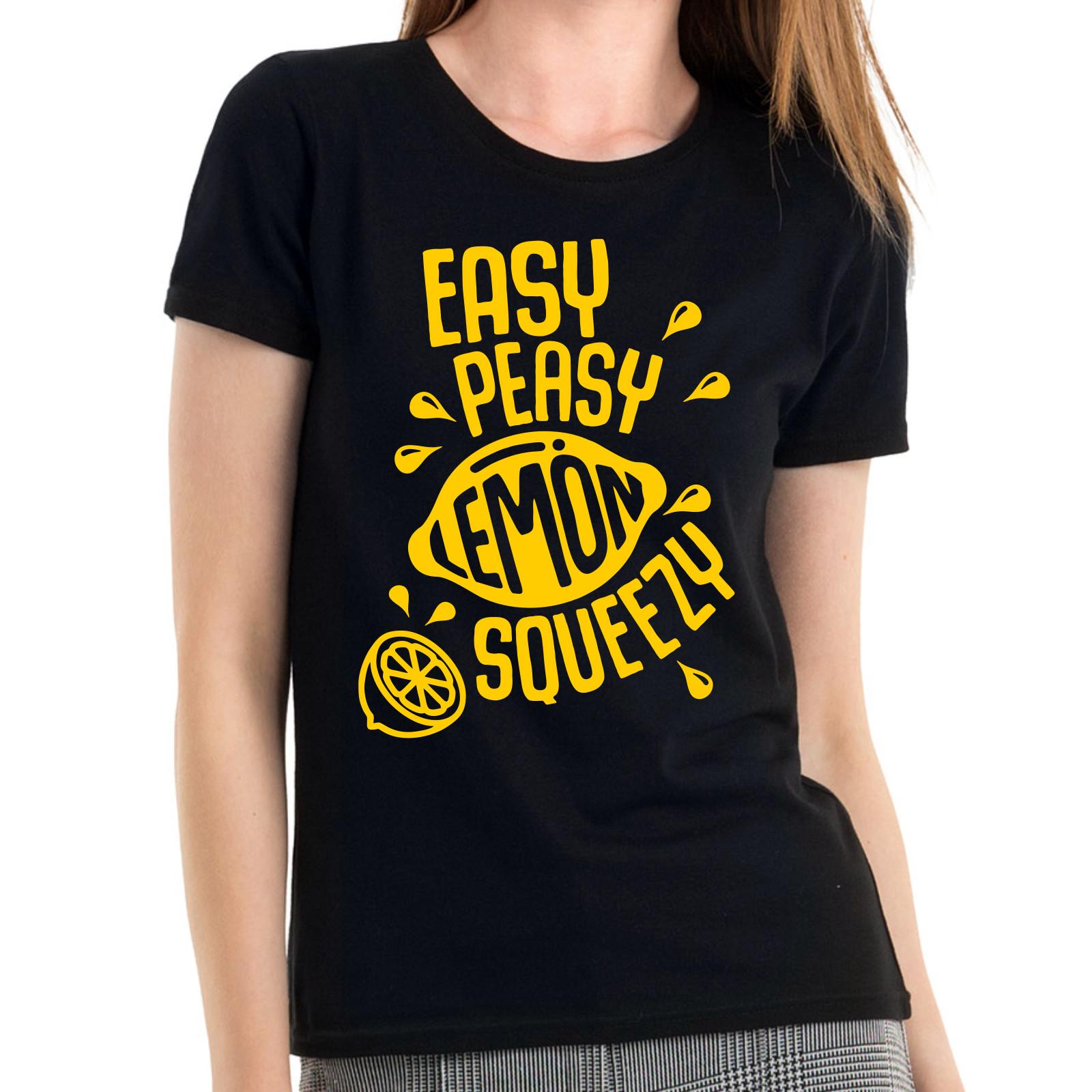 Easy Peasy Lemon Squeezy Fun Sayings Negan TWD Funny Lady Womens Girlie T-Shirt Mens Womens Tees Top 2XL