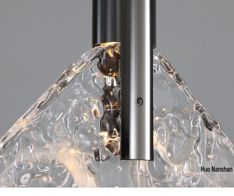 Minimalist Italian Crystal Bedside Pendant Light - Luxury Small Bedroom Accent