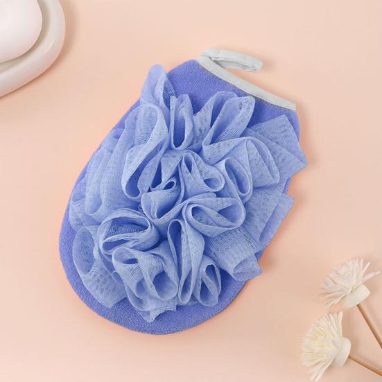 Bath Sponge Ultra Soft Fast Foaming Faux Silk Double-Sided Exfoliating Shower Loofah Glove for Home