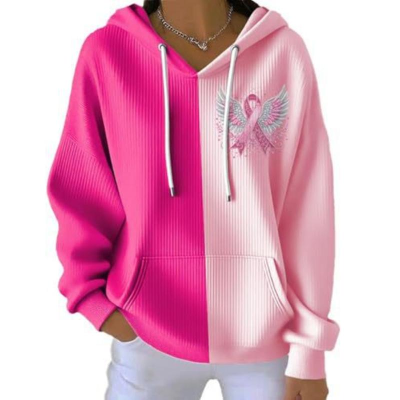 Autumn Women's New Ribbon Wings Color Matching 3D Printing Casual Sweater