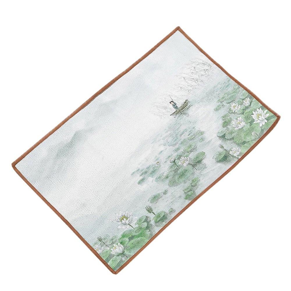 Prosop de ceai pictat chinezesc, prosop de mână, cârpă pictată, accesorii pentru curățarea ceaiului, covoraș pentru ceașcă