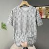Men's Plus Size Geometric Print T-Shirt, Casual Breathable Crew Neck Tee (5XL-11XL)