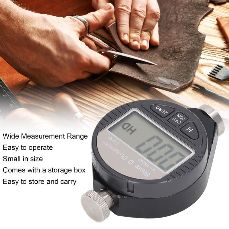 Digital Hardness Tester Portable Durometer Wide Measuring Range Hardness Test Meter For Leather Rubber D