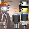 H4 LED Motorcycle Headlight Bulbs BA20D H6 Hi Low Beam Moto Light 3570 CSP Dual Color White Yellow Scooter Fog Lamp DC 12V 80V