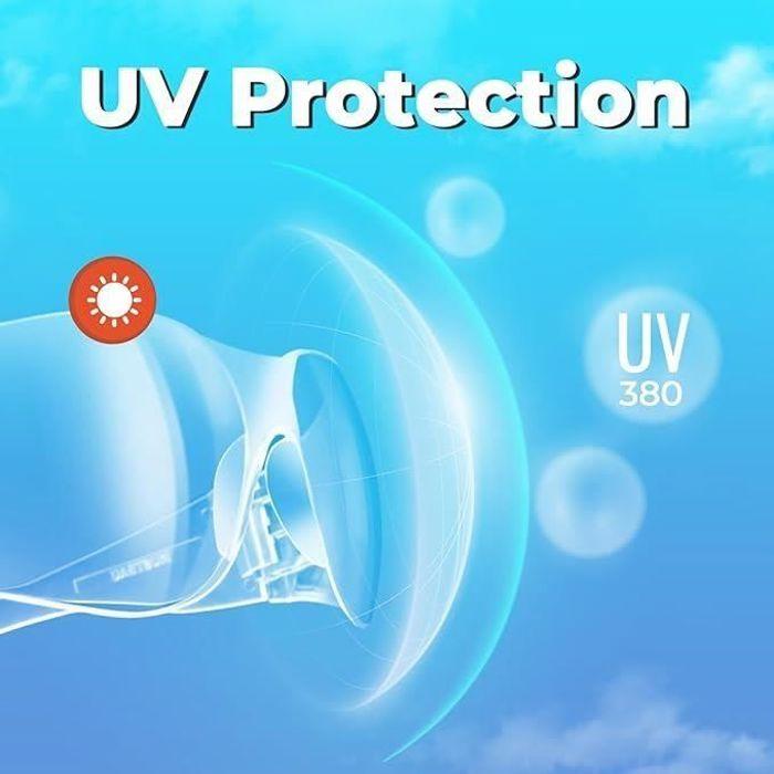 Mustbau Lunettes de Protection EN166 - Lunette de Sécurité UV380 Protection Anti-buée Cadeaux Idéal