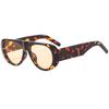 Vintage Fashion Oversized Sunglasses Women Men Oval Cat Eye Candy Mirror Sun Glasses Trendy Eyewear Unisex Sexy Luxury