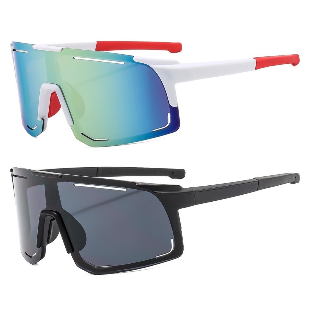 

2PCS Black Frame Water Silver Cycling Sunglasses Riding Outdoor Sports Sunshade Anti-ultraviolet Protection Bicycle Shades