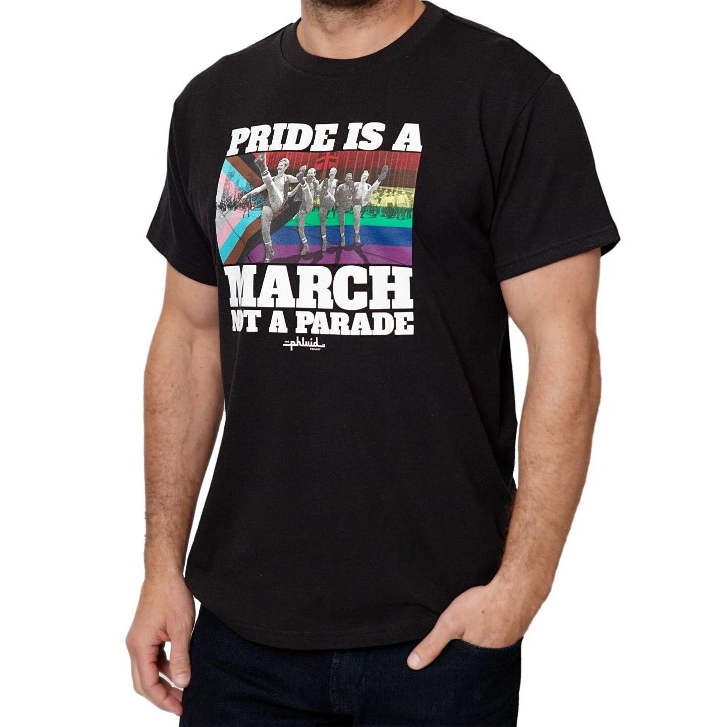 

The Phluid Project Pride Is A March Not A Parade Black Graphic T-Shirt XL NWT 3XL