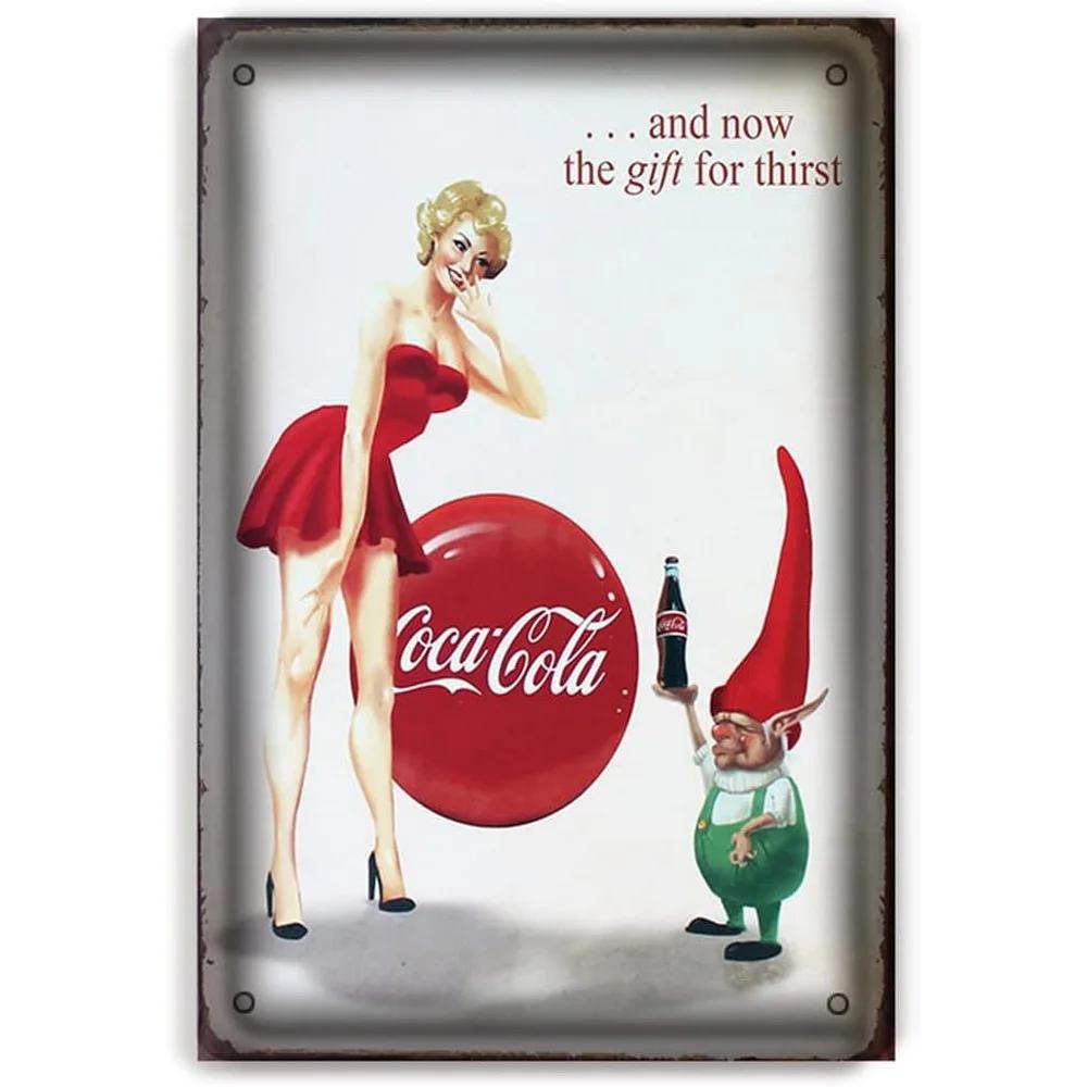 Retro Enjoy Cola Posters Retro Metal Tin Signs Vintage Posters for Game Room Bar Man Cave Cafe Garage Home Wall Decor Gift