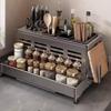 Multifunctional Kitchen Condiment & Knife Storage Rack