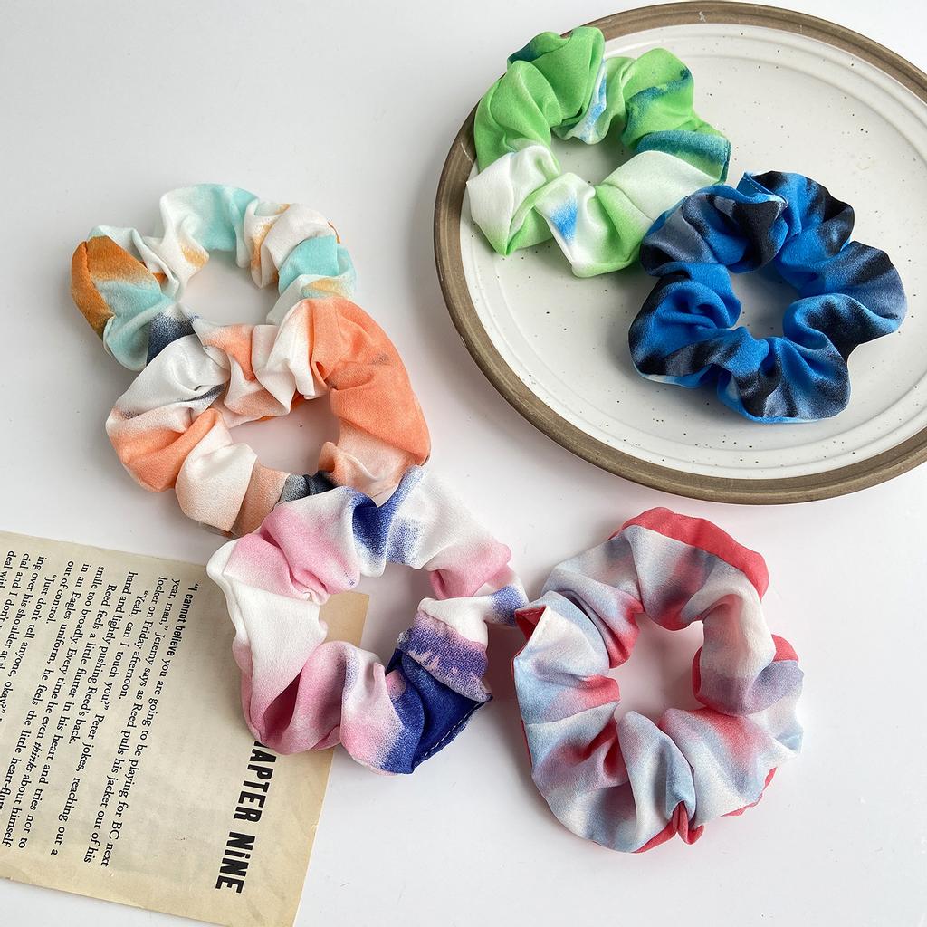 Buy 1pcs/6pcs Retro Romantic Elastic Hair Bands Printing Hairdressing