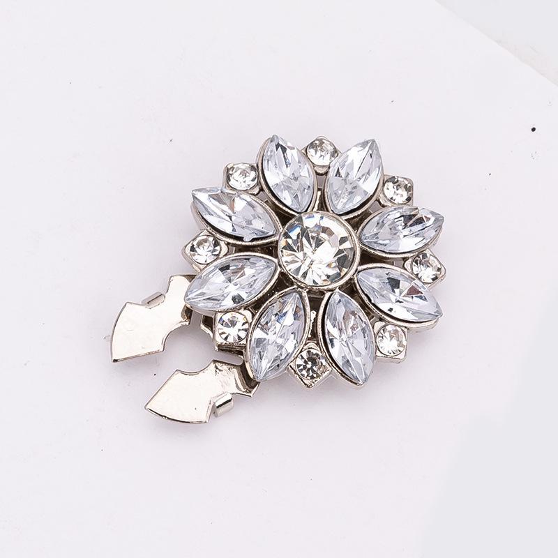 Botões de Punho e Botões de Colarinho Decorativos com Strass Coloridos