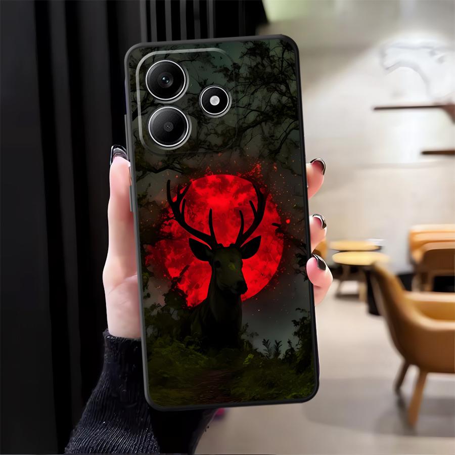 

Case for Xiaomi Redmi Note 14 12 11 12C 13C K80 13 Pro Plus A4 A5 14C A1 A3 9 8 7 10 Phone Cover A1 K40 A2 Dark Patterned Deer Redmi Note 10 Lite