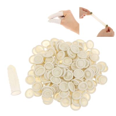 200Pcs/Bag Disposable Latex Rubber Finger Cots Fingertips Protector Gloves Finger Covers Nail Practice Hand Protector Cots