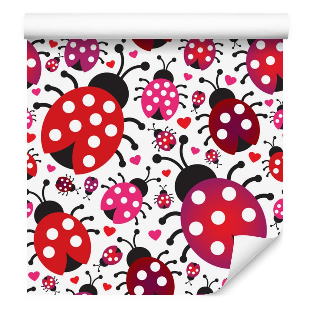 Ladybugs and Hearts Wallpaper for Living Room and Bedroom 50x1000