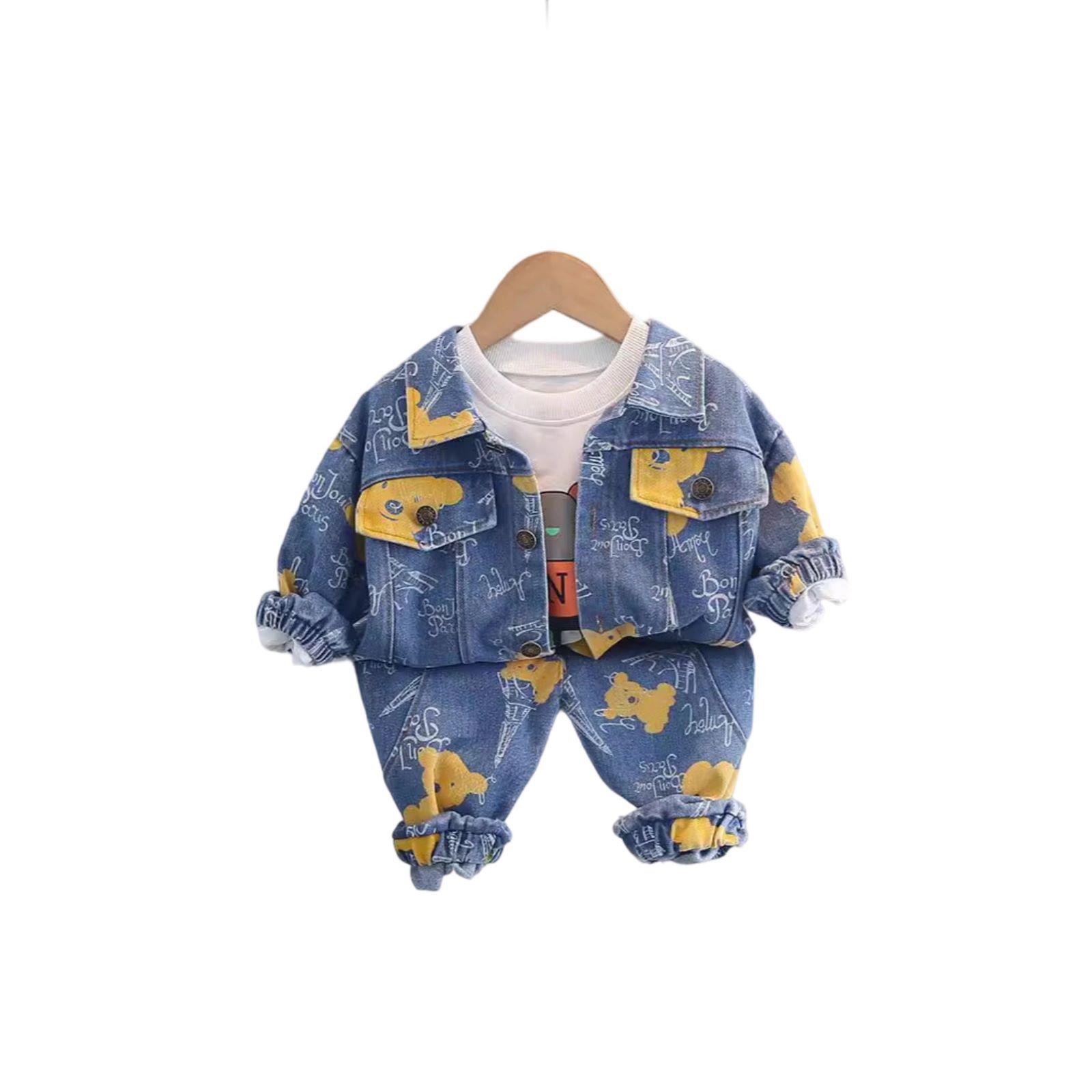 

Детский повседневный комплект с длинным рукавом, удобные наряды для повседневной носки 100 синий