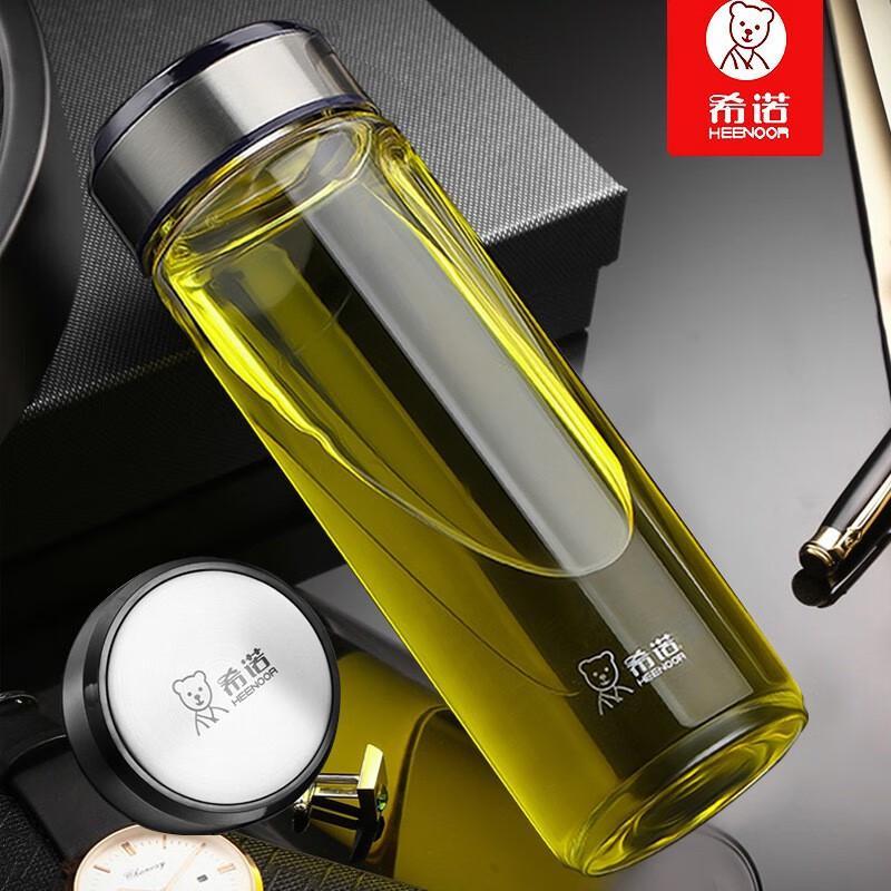 Xinuo Portable Leak-Proof Glass Water Bottle