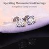 Moissanite Earrings, Substitute Diamond Stud Earrings for Women 1-2 CT 18K White Gold/14K Yellow Gold Plated S925 Sterling Silver Earring for Men,