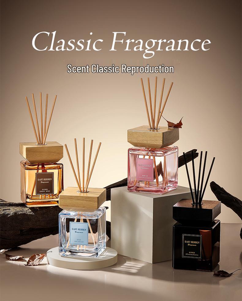 500ML Rattan Aroma Diffuser with Wooden Lid: Long-Lasting Scent for Home, Hotel, or Living Room.
