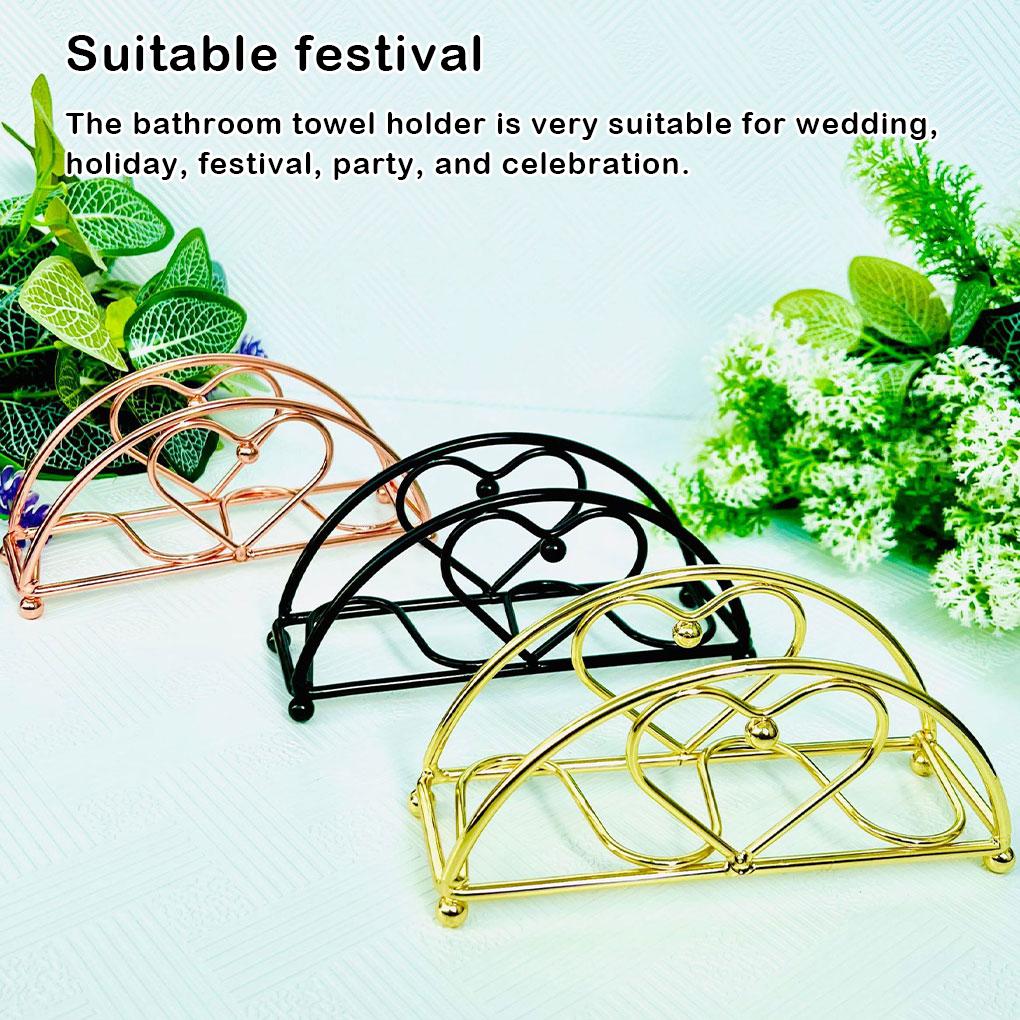 Paper Holder Iron Dining Bathroom Kitchen Washroom Bedroom Towel Tissues Storage Stand Festival Organizer Rack