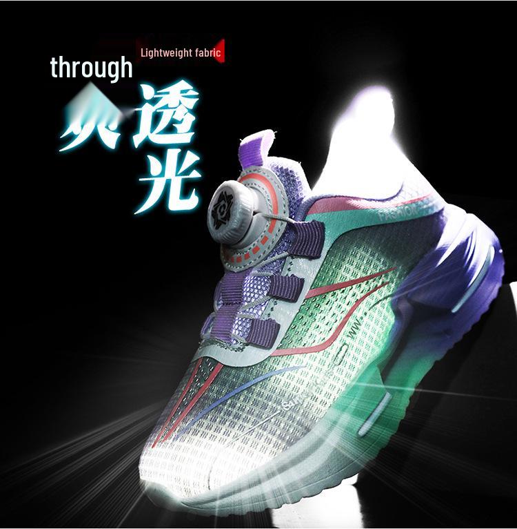 Zapatillas de Running Ligeras con Hebilla Giratoria para Niños - Antideslizantes, Cómodas, Transpirables, Zapatillas Deportivas de Exterior para Niños y Niñas