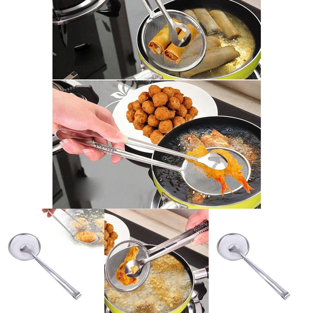 Premium Stainless Steel Multi-function Filter Spoon With Clip For Kitchen Use