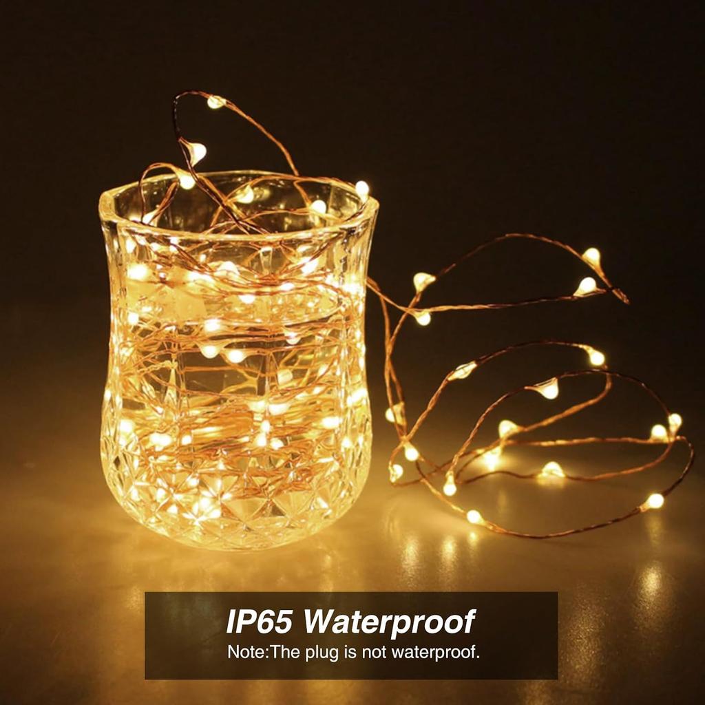 Fairy Lights Plug in,99ft 300 LEDs Christmas Lights Indoor Outdoor Warm White Copper Wire,Long Led Fairy String Lights for Bedroom Party Wedding