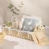 Artisanal Paper Fiber Basket Iron Reinforced Structure Home Decoration Storage Solution For Plant Display Organizing