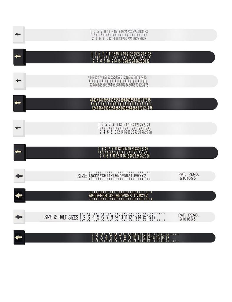 UK/US/EU/HK/JP Ring Sizer Finger Circumference Size Measurement Belt Measuring Reusable Finger Size Gauge Jewelry Sizing Tool