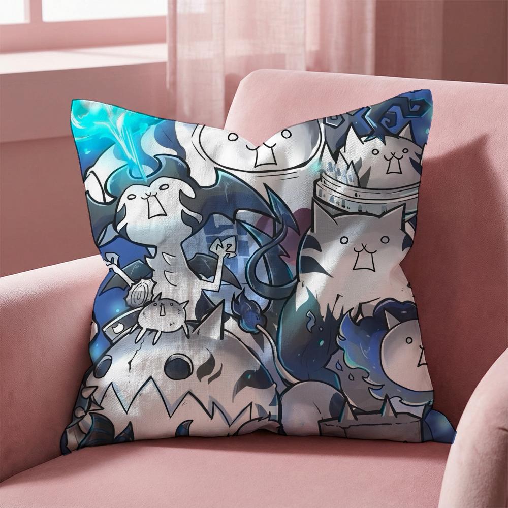 The B-Battle Cats Cushion Cover Multi-Scene Pillow Cover for Home & Car - Reversible, Soft & Durable for Daily Use