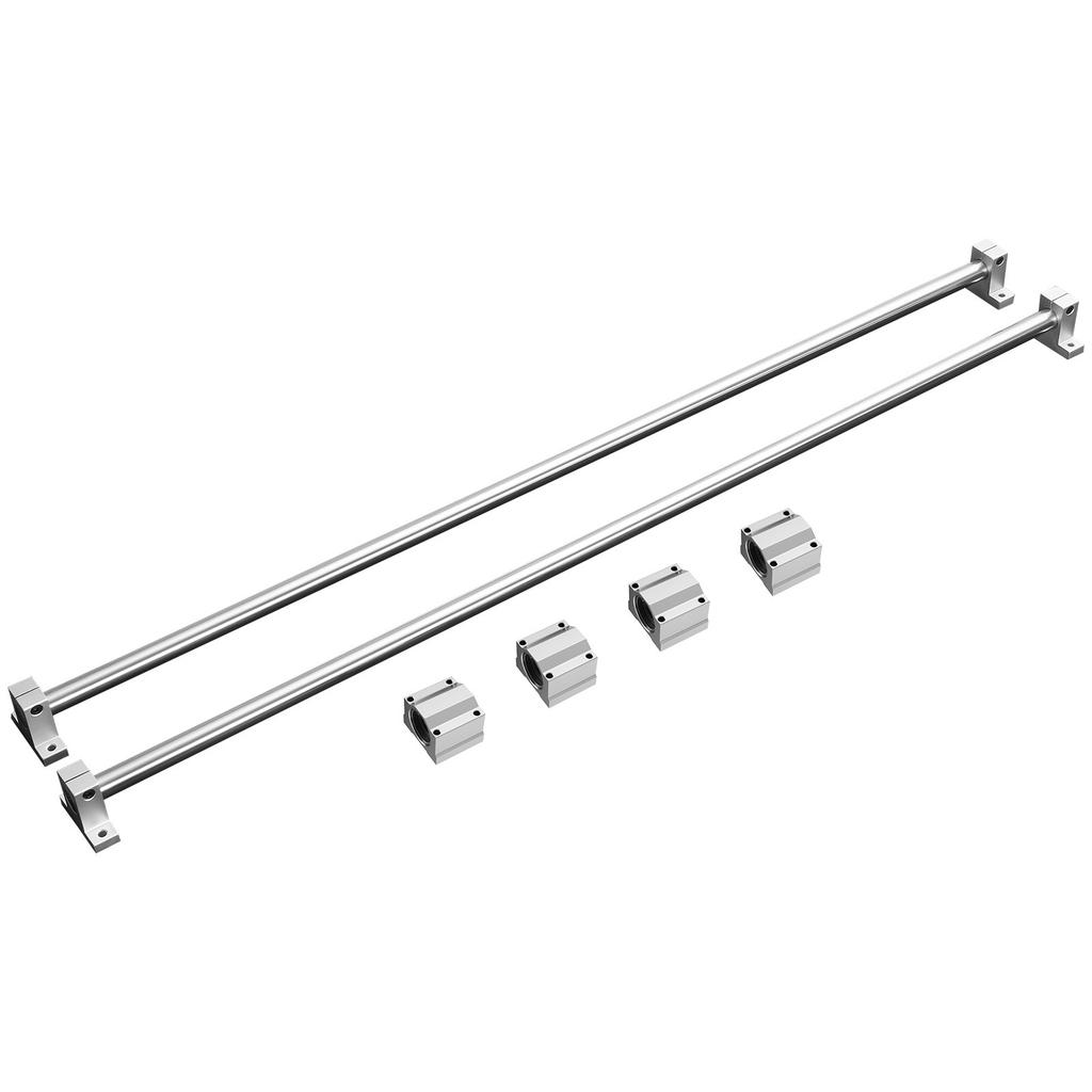 VEVOR Linear Guide Rail Set, SFC20 1200mm, 2 PCS 47.2 in/1200 mm SFC20 Guide Rails 4 PCS SC20 Slide Blocks 4 PCS Rail Supports