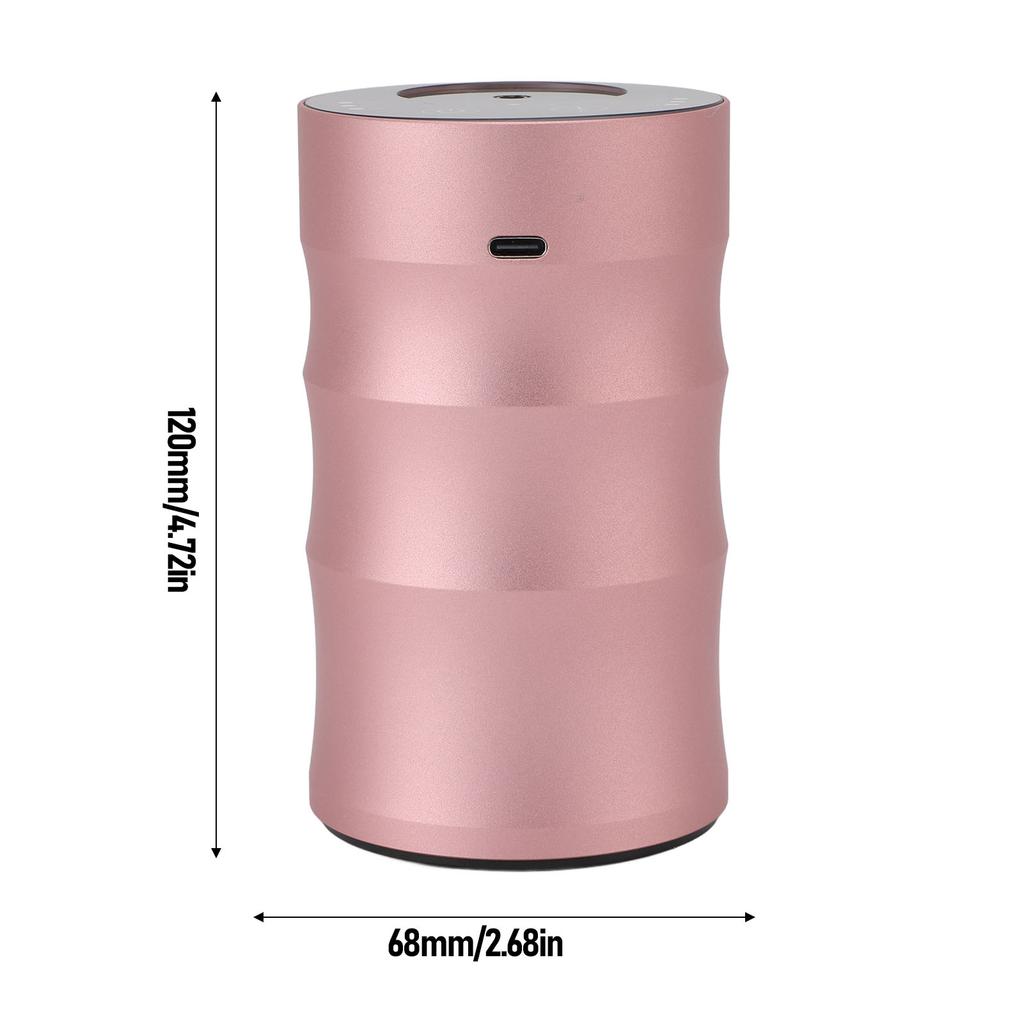 Essential Oil Diffuser Waterless Aluminum Alloy Portable Smart Timing Low Noise Leak Proof Scent Diffuser Car Aromatherapy Machine