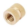 5mm Closed End Inlay Knurled Copper Nut Fastener Accessory Embedded Knurled Nut Set(M5*7)